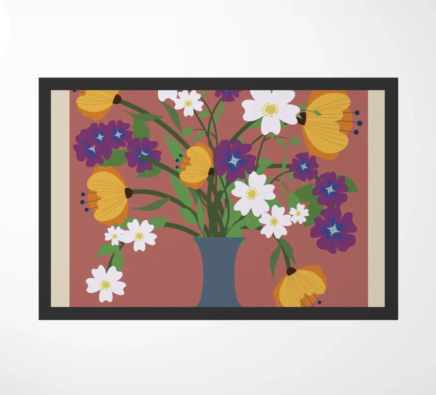 Blumenmarkt Fußmatte von 🎁 NOBELART