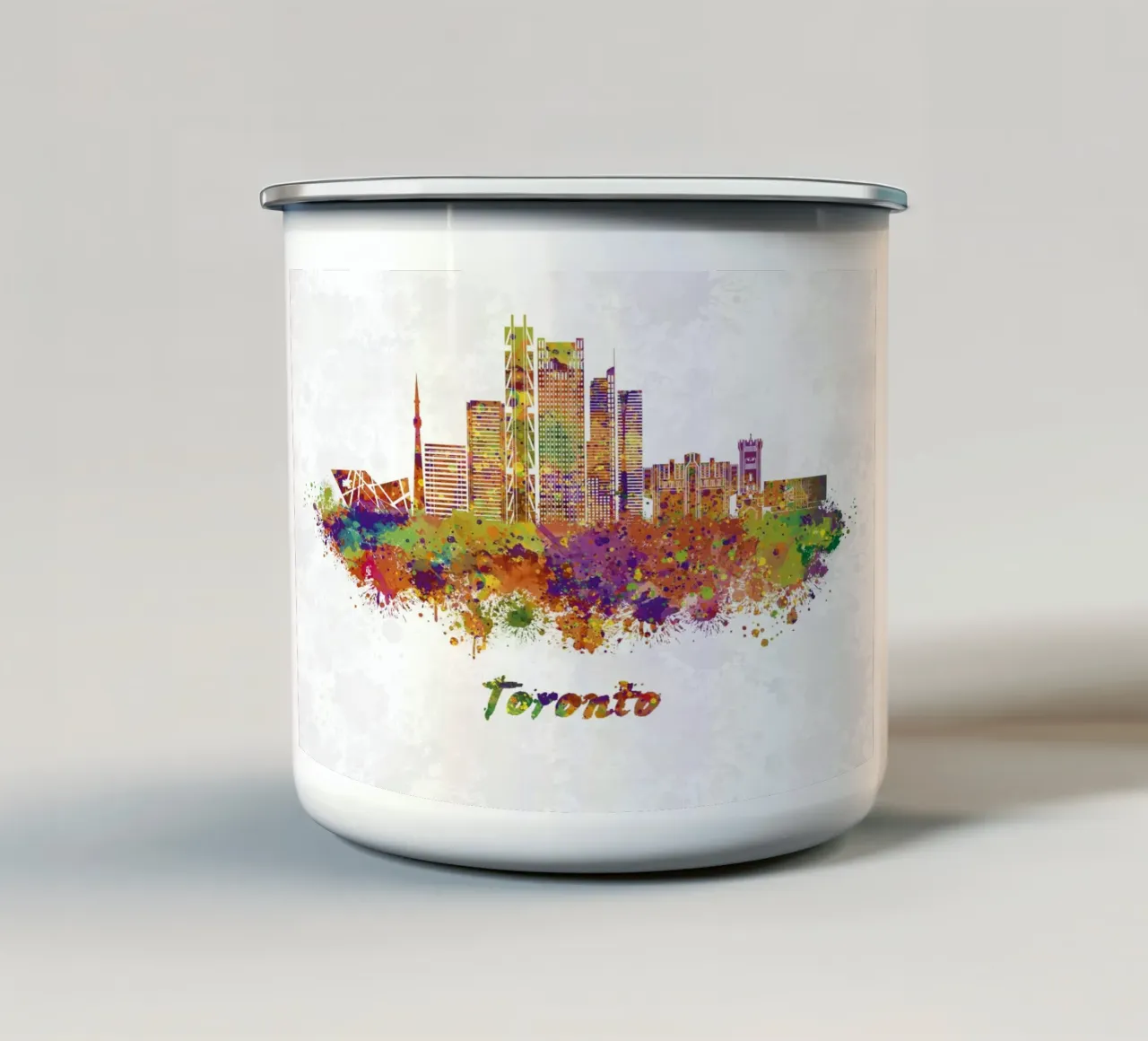Lo skyline di Toronto in acquerello tazza in smalto da ARTVI-SHOP