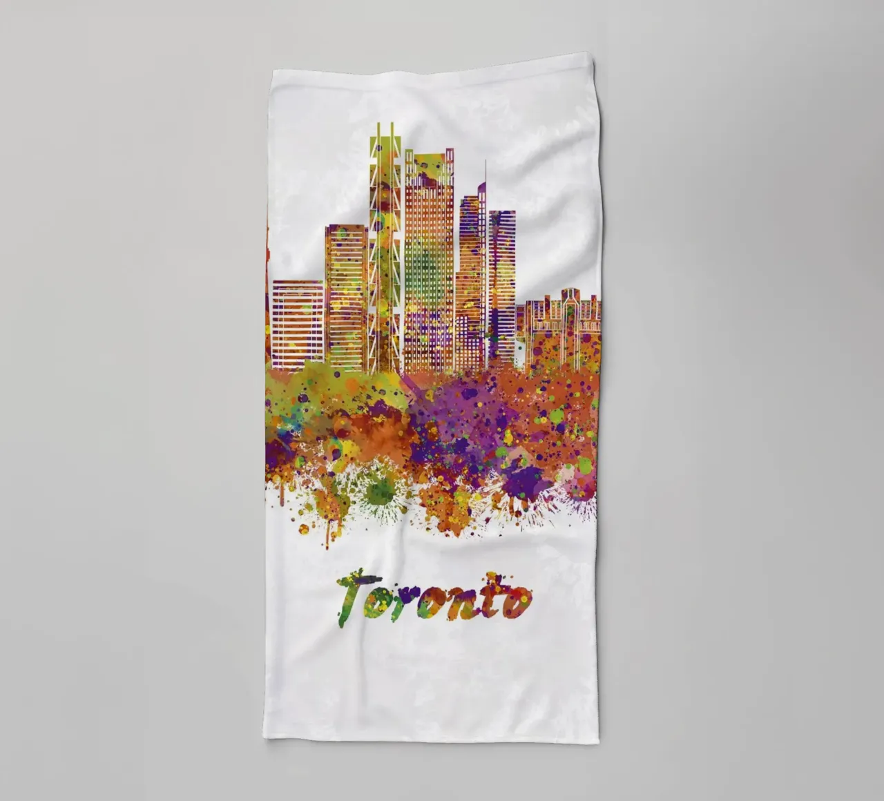 Lo skyline di Toronto in acquerello asciugamano da bagno da ARTVI-SHOP