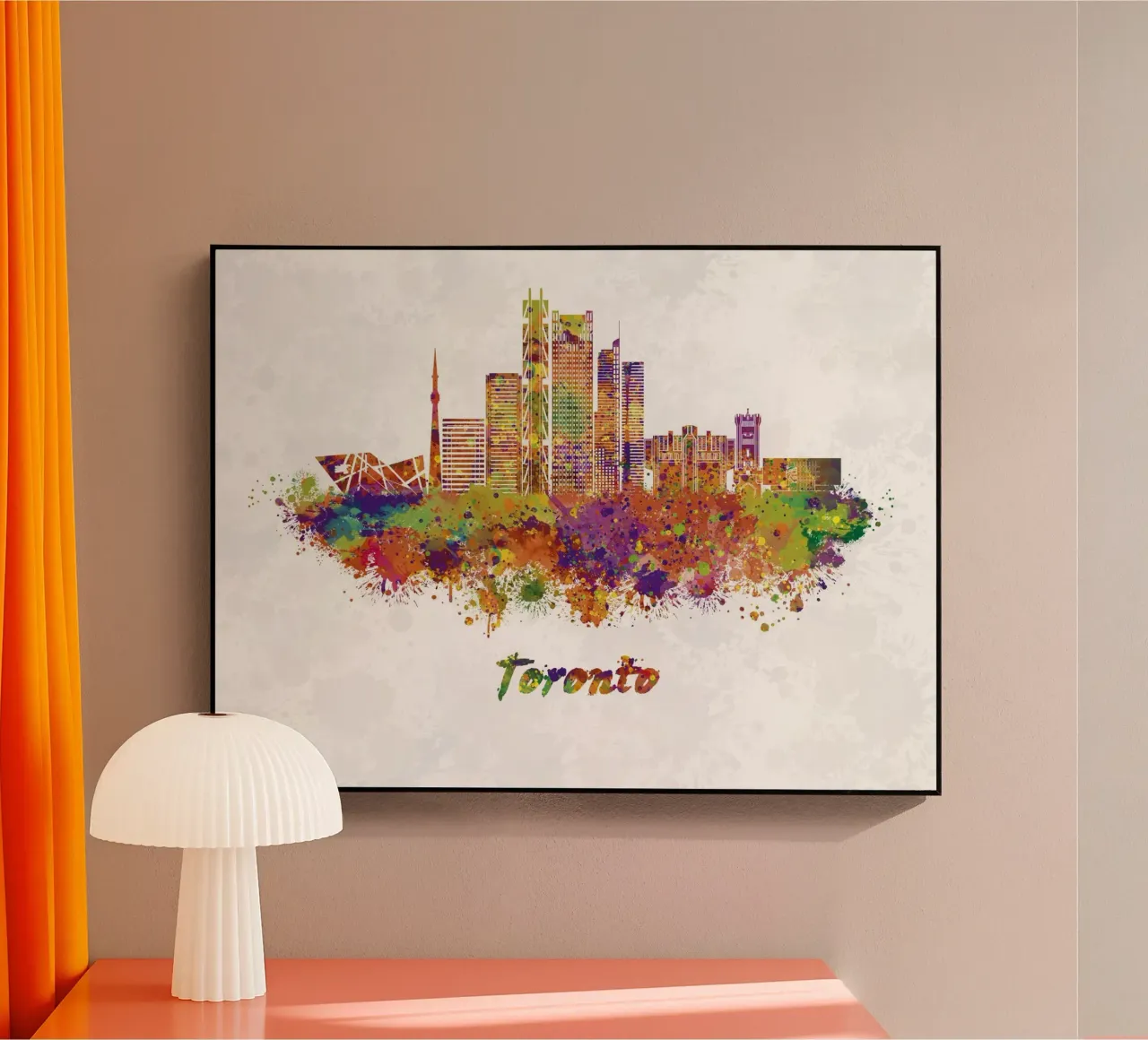 Lo skyline di Toronto in acquerello plexiglass da 🎁 ARTVI-SHOP