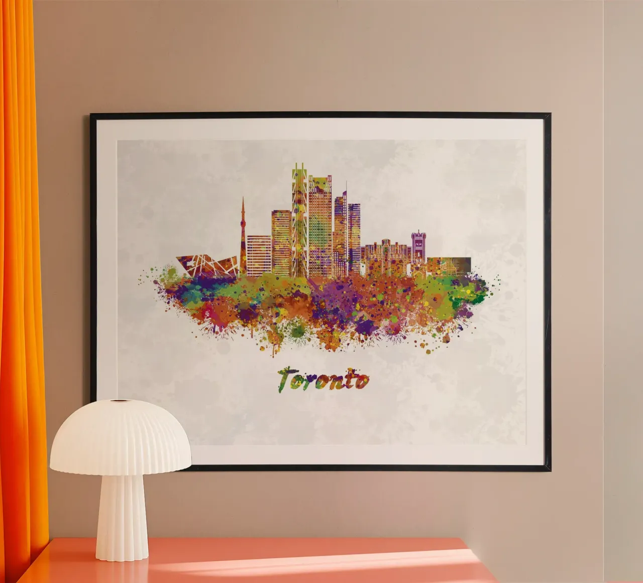 Lo skyline di Toronto in acquerello carta hahnemühle da ARTVI-SHOP