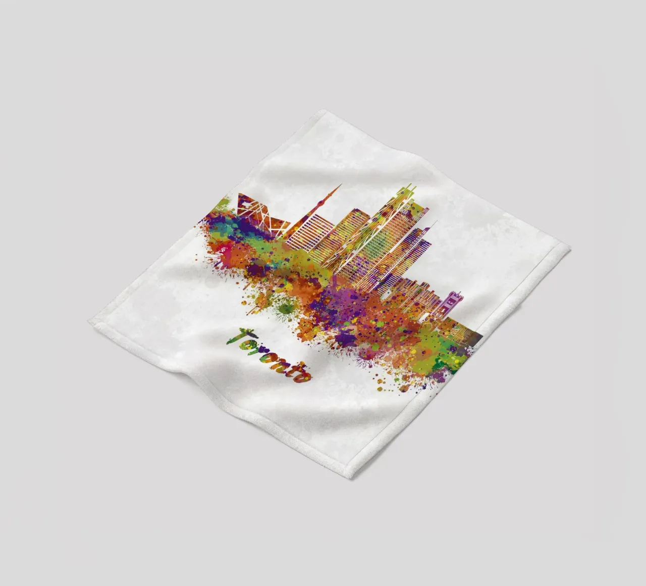 Lo skyline di Toronto in acquerello coperta in pile da ARTVI-SHOP
