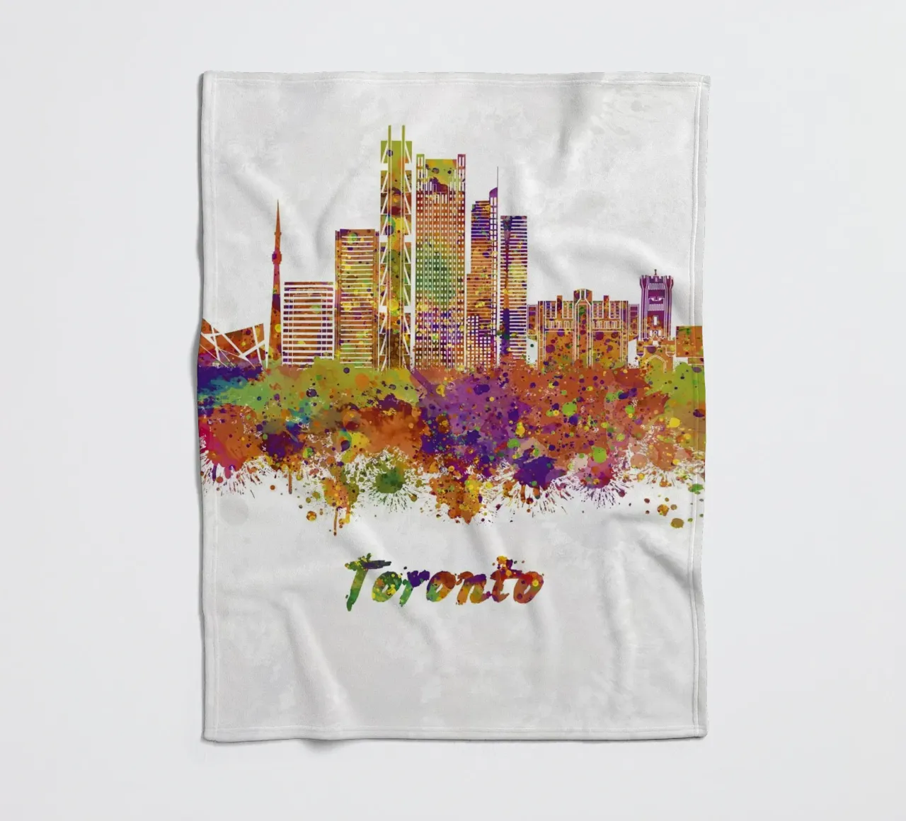 Lo skyline di Toronto in acquerello coperta in pile da ARTVI-SHOP