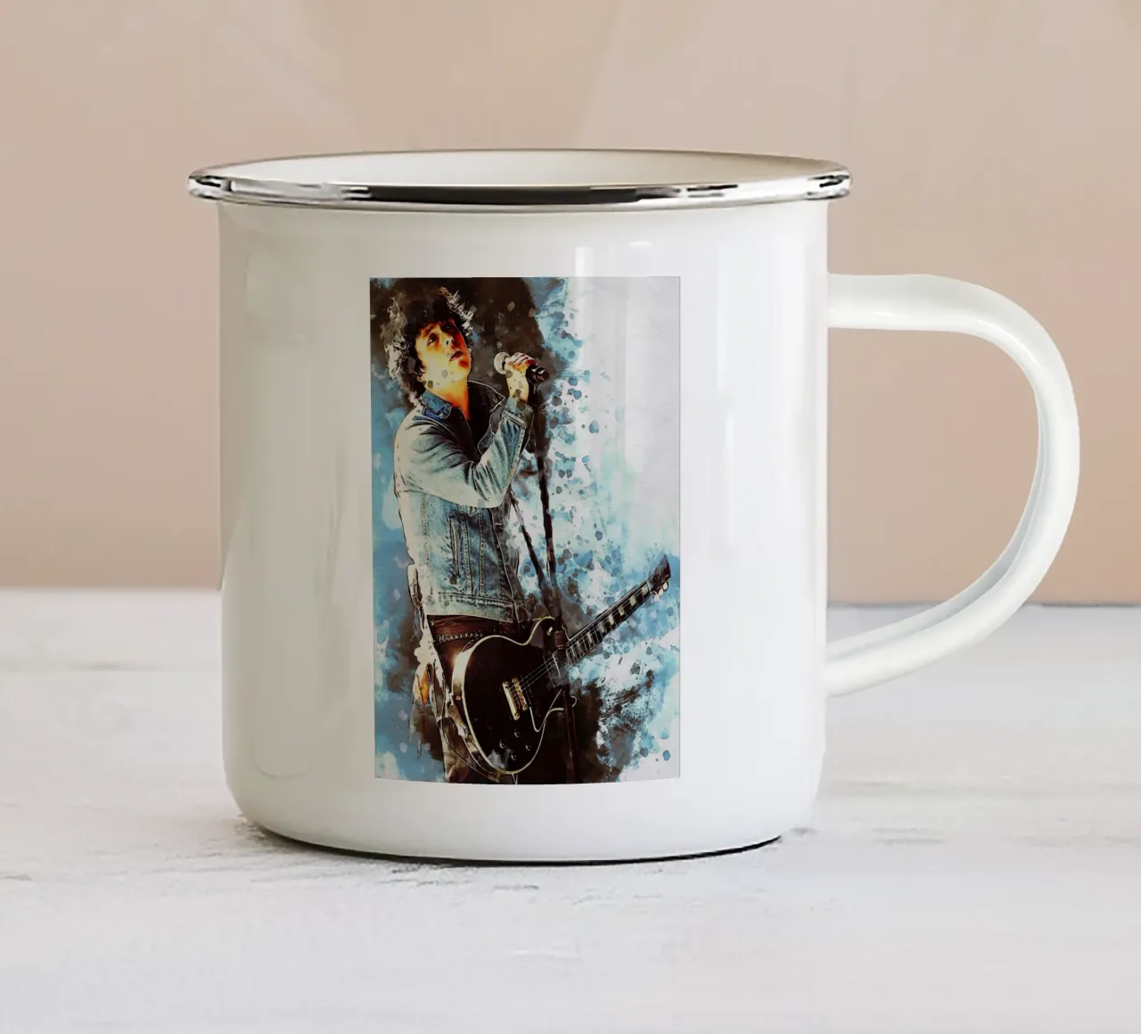 Sbaffo Billie Joe Armstrong tazza in smalto da Gunawan Rb
