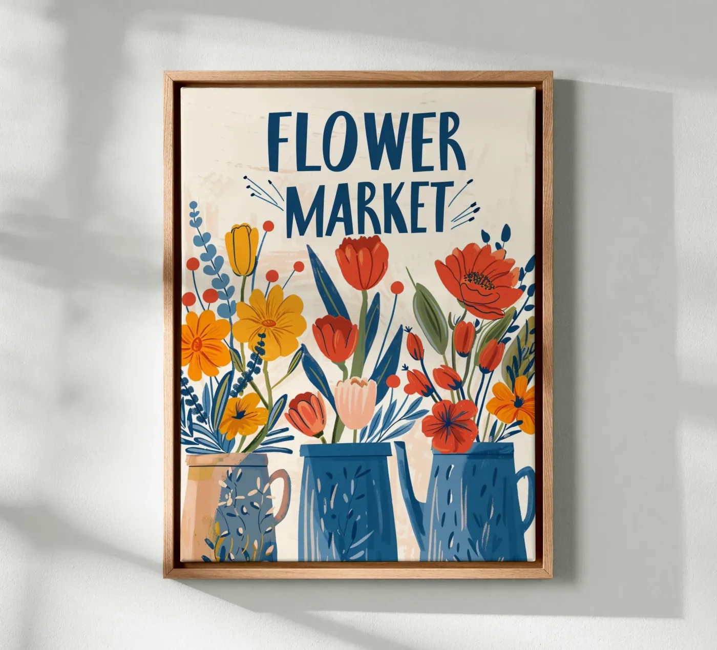 Blumenmarkt Leinwand von 🎁 NOBELART