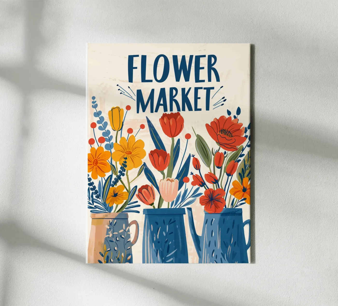 Blumenmarkt Leinwand von 🎁 NOBELART