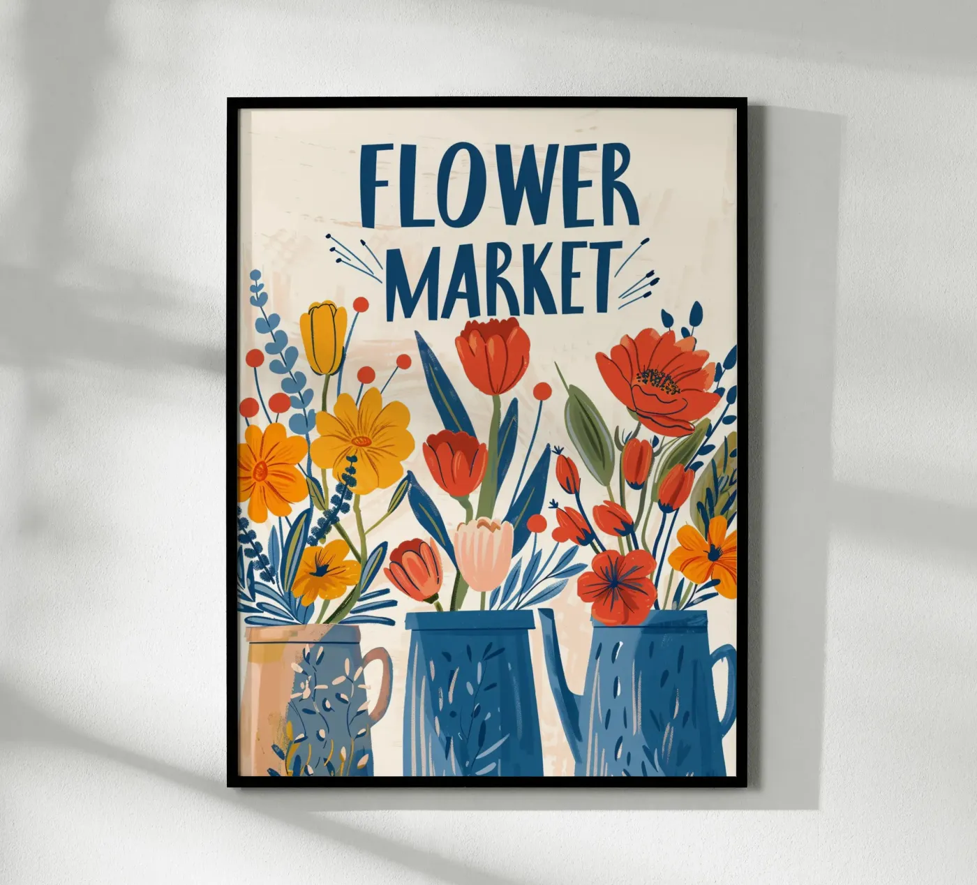 Blumenmarkt Poster von 🎁 NOBELART