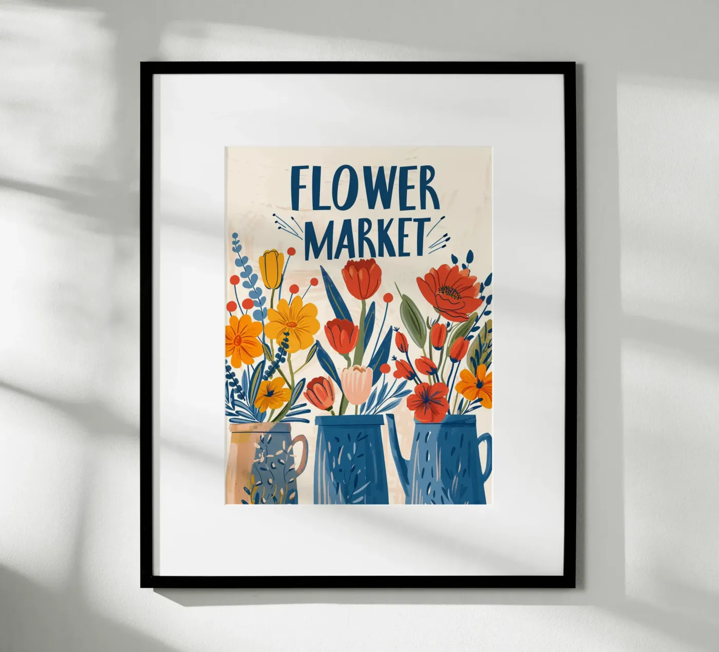 Blumenmarkt Poster von 🎁 NOBELART