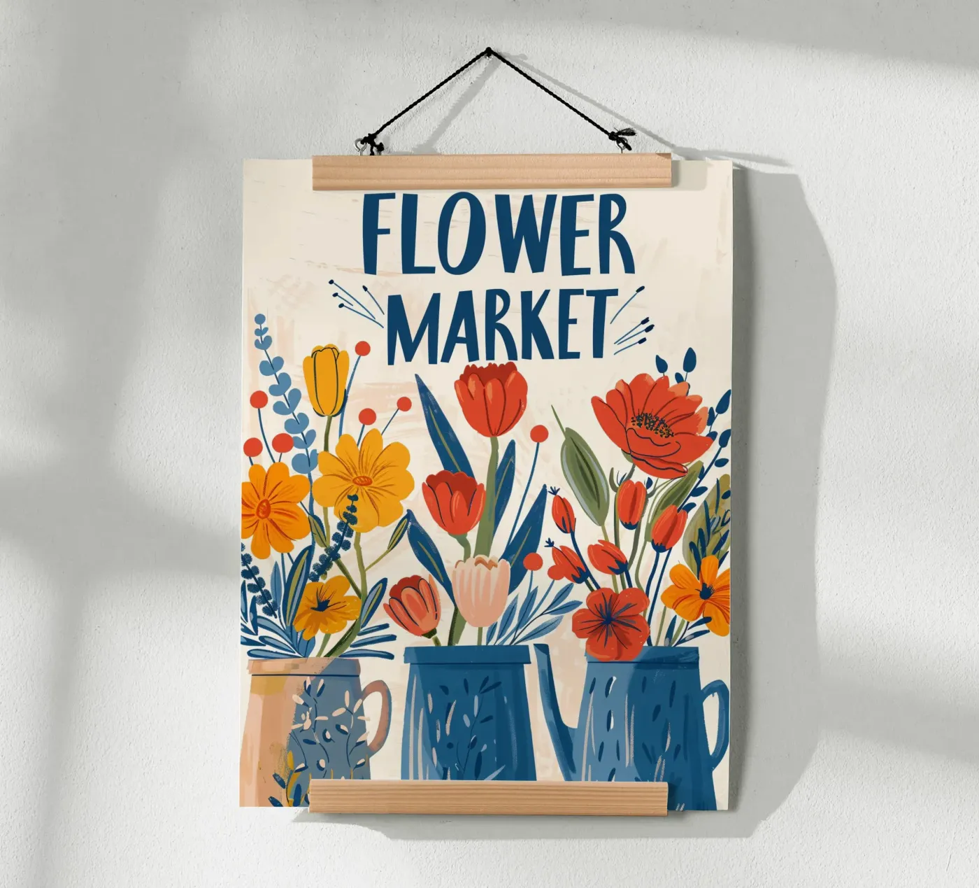 Blumenmarkt Poster von 🎁 NOBELART