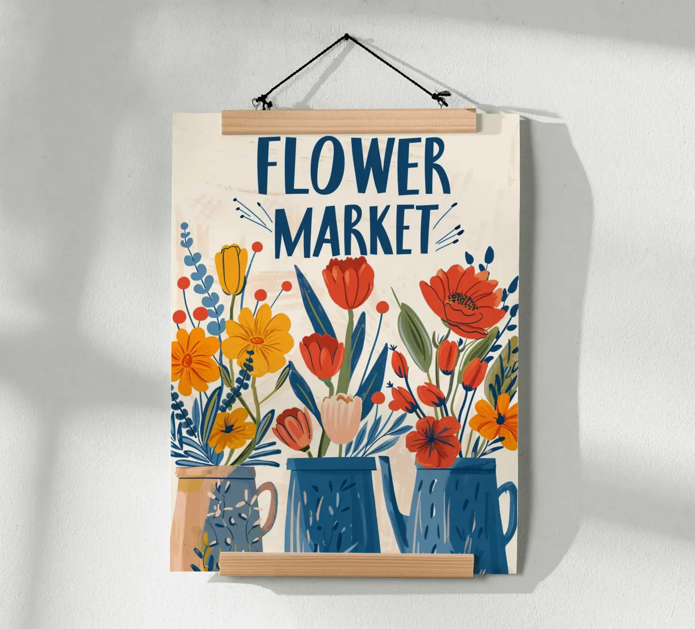 Blumenmarkt Poster von 🎁 NOBELART
