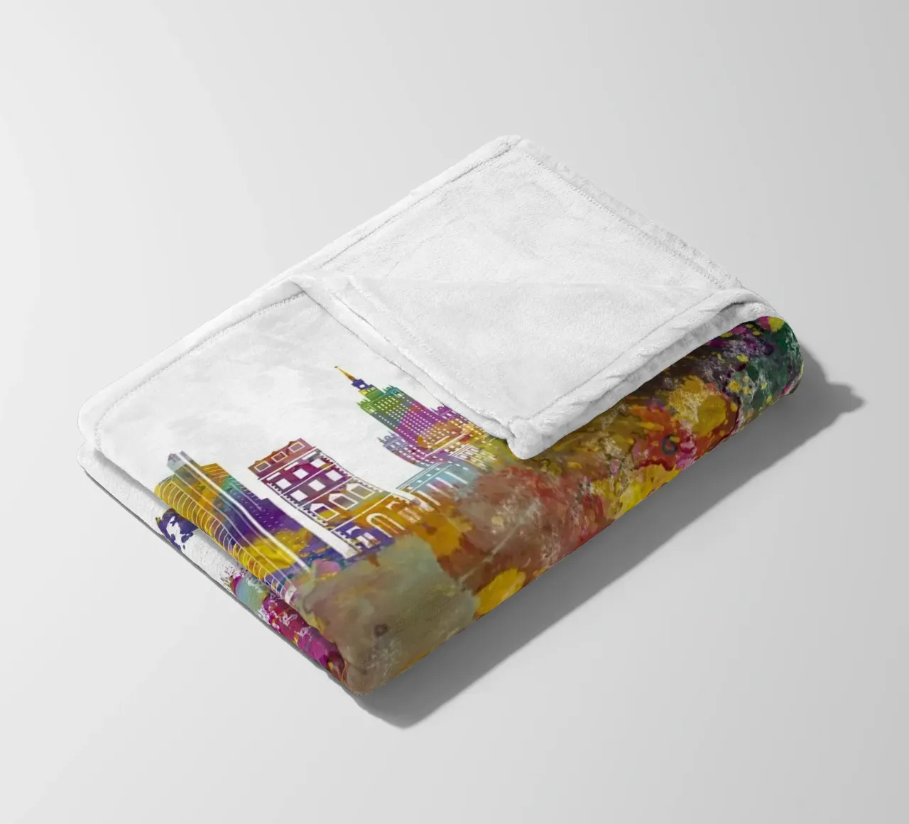 Lo skyline di Varsavia in acquerello coperta in pile da ARTVI-SHOP