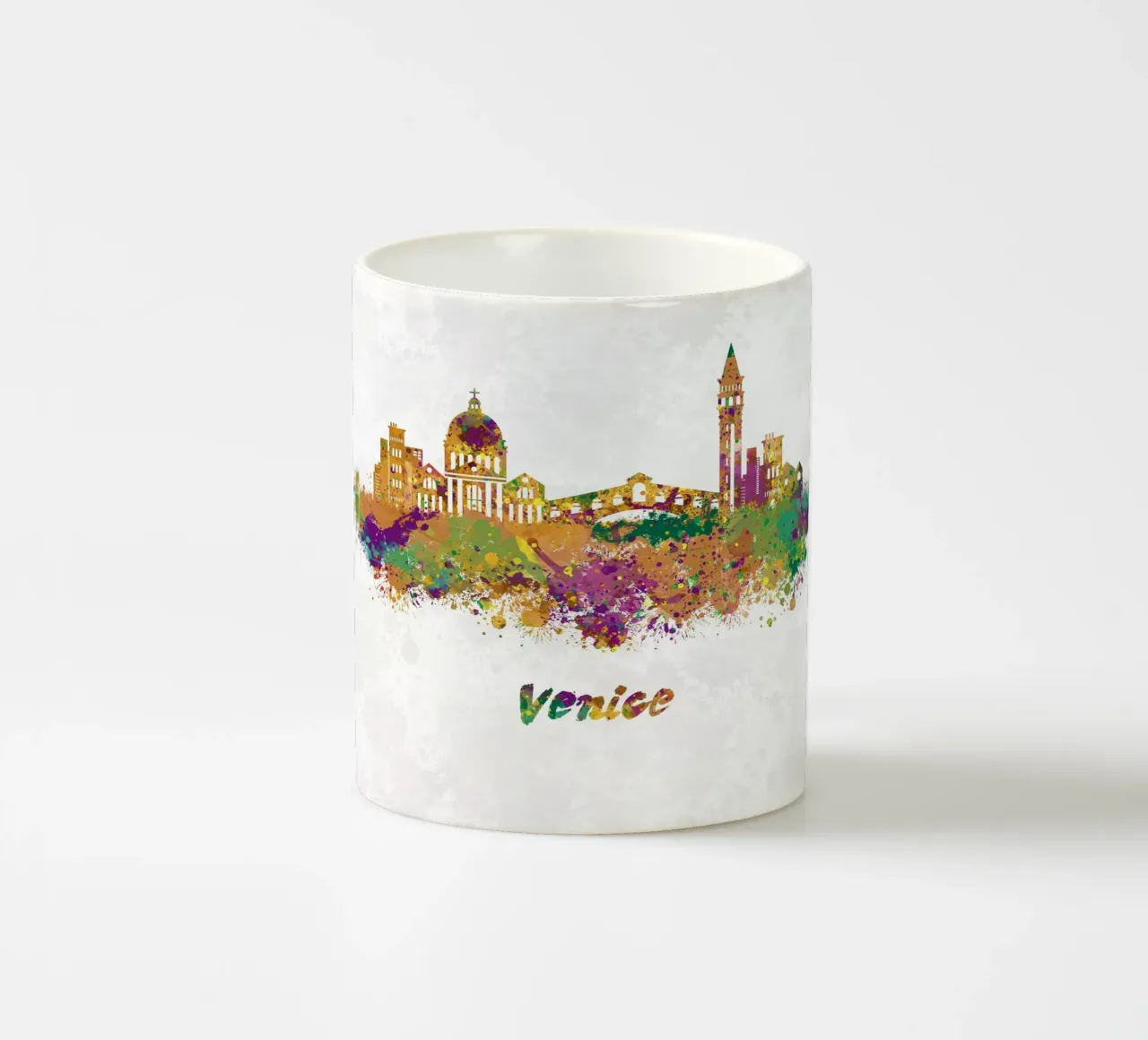 Lo skyline di Venezia in acquerello tazza in ceramica da ARTVI-SHOP
