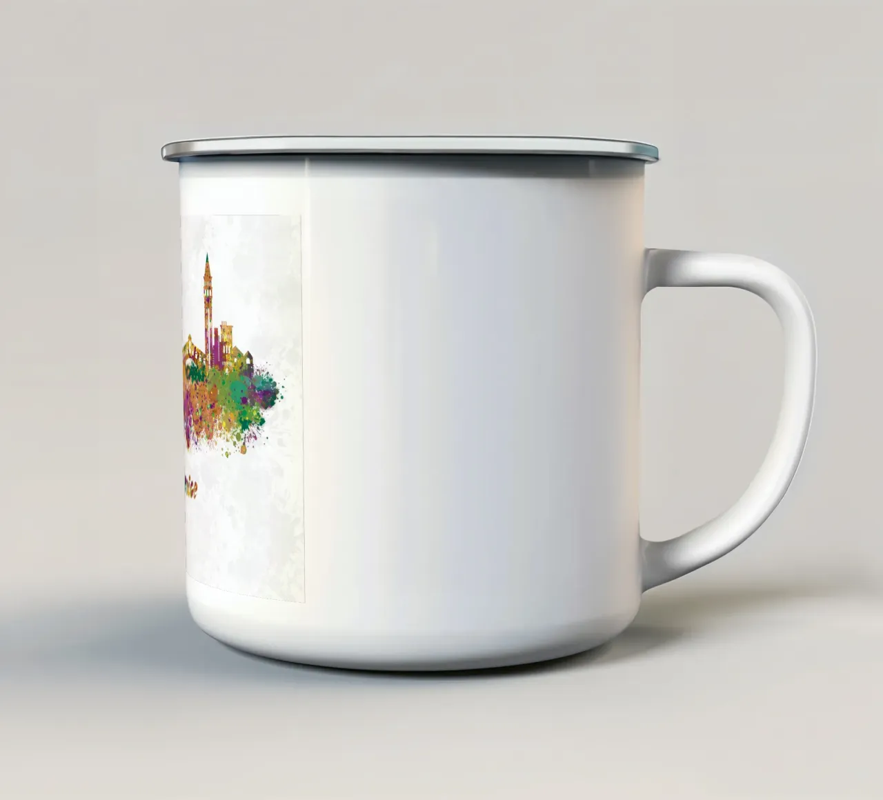Lo skyline di Venezia in acquerello tazza in smalto da ARTVI-SHOP