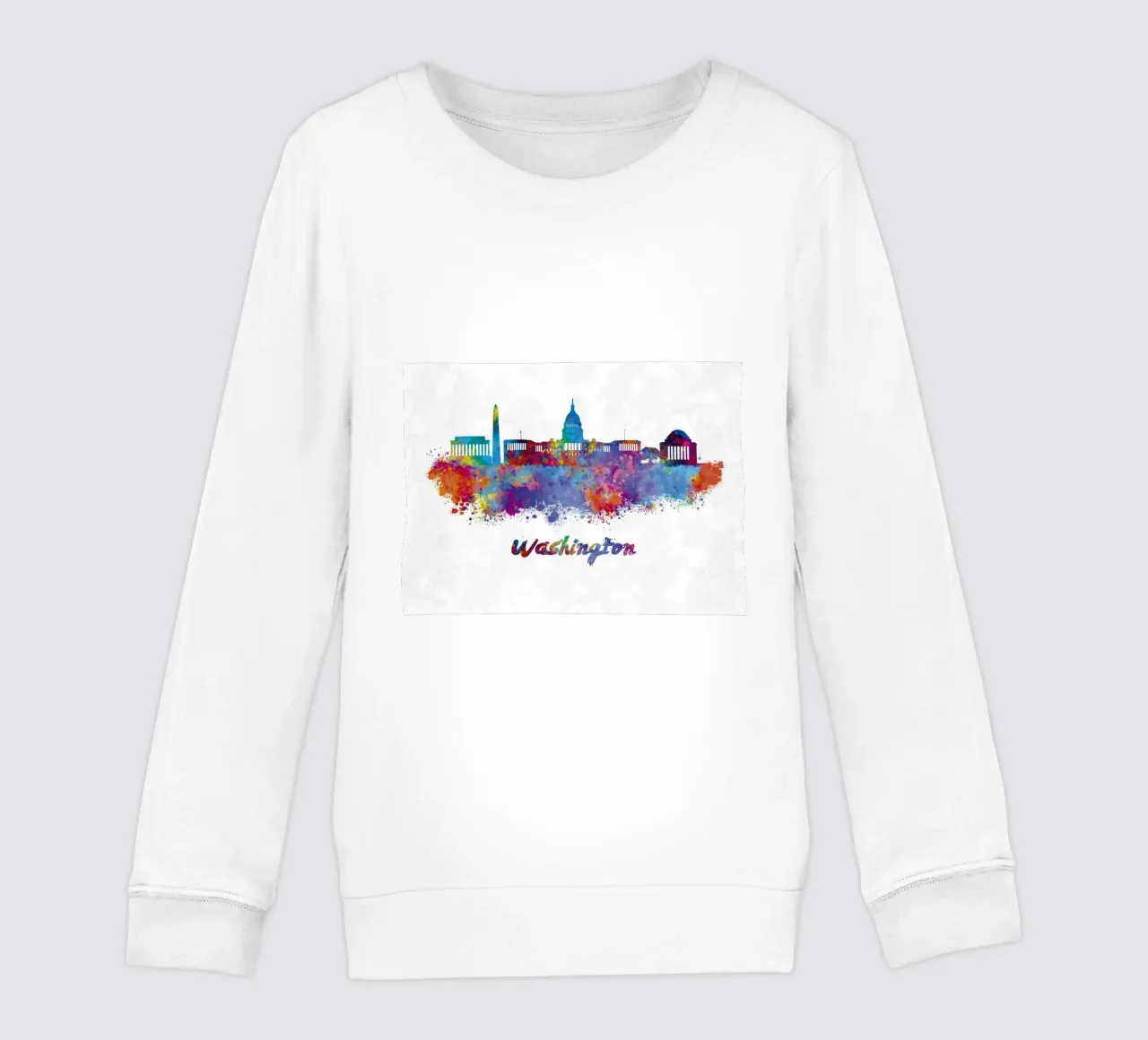Skyline di Washington in acquerello felpa bambino da ARTVI-SHOP