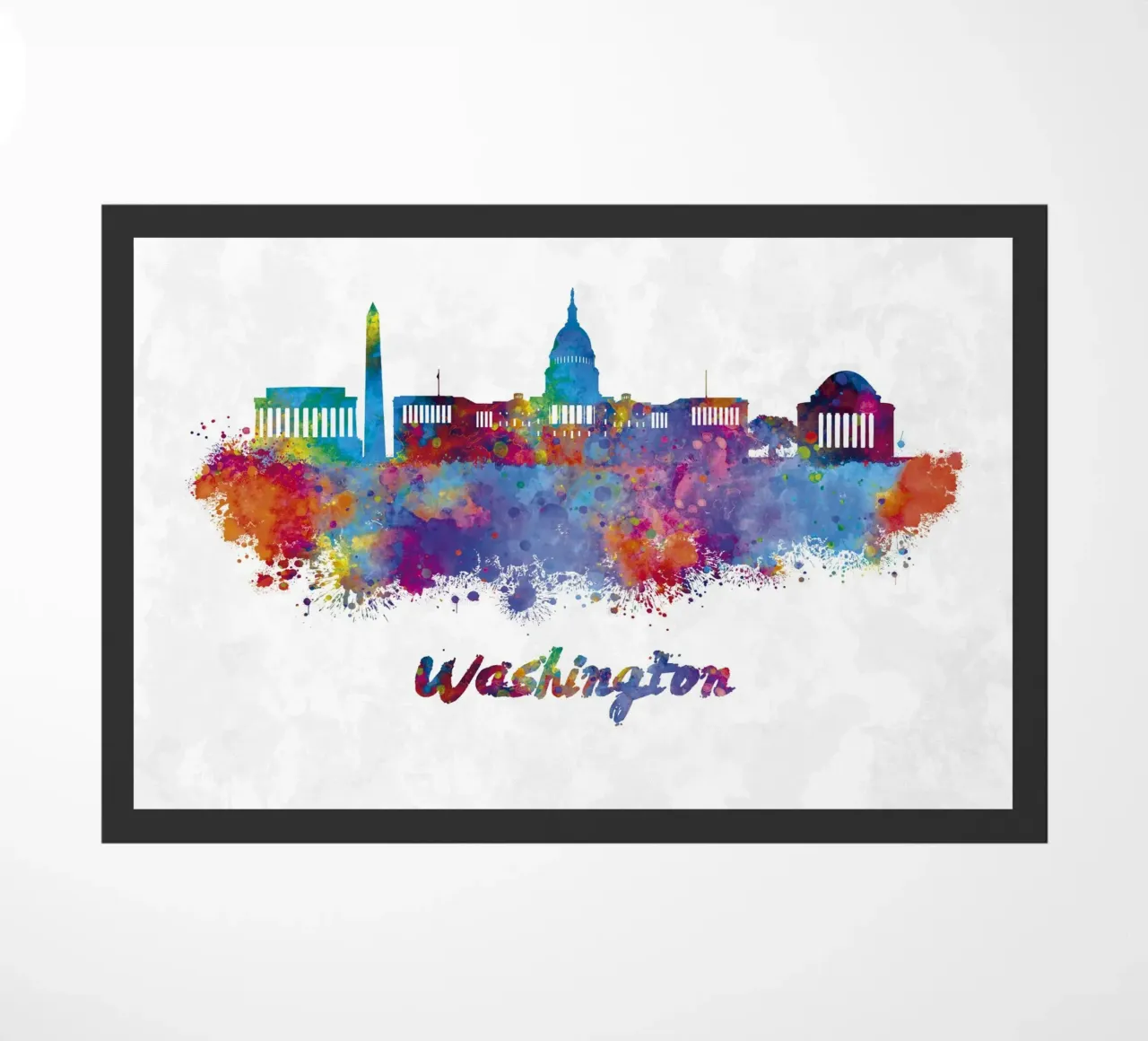Skyline di Washington in acquerello zerbino da ARTVI-SHOP