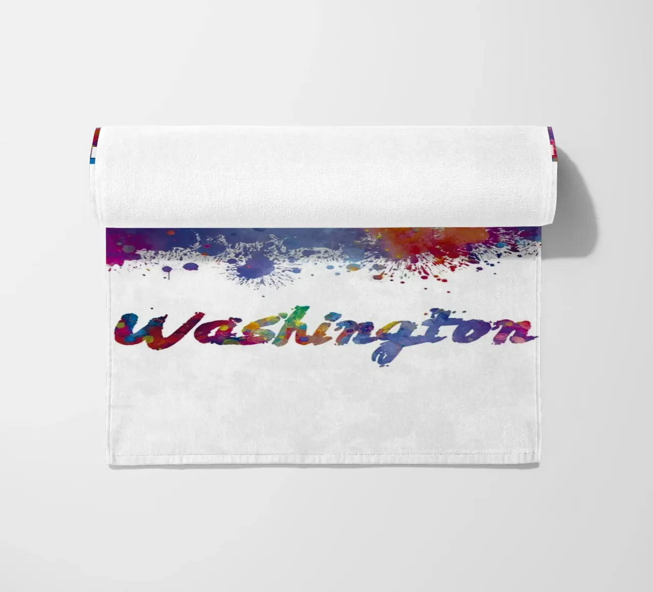 Skyline di Washington in acquerello telo mare da ARTVI-SHOP
