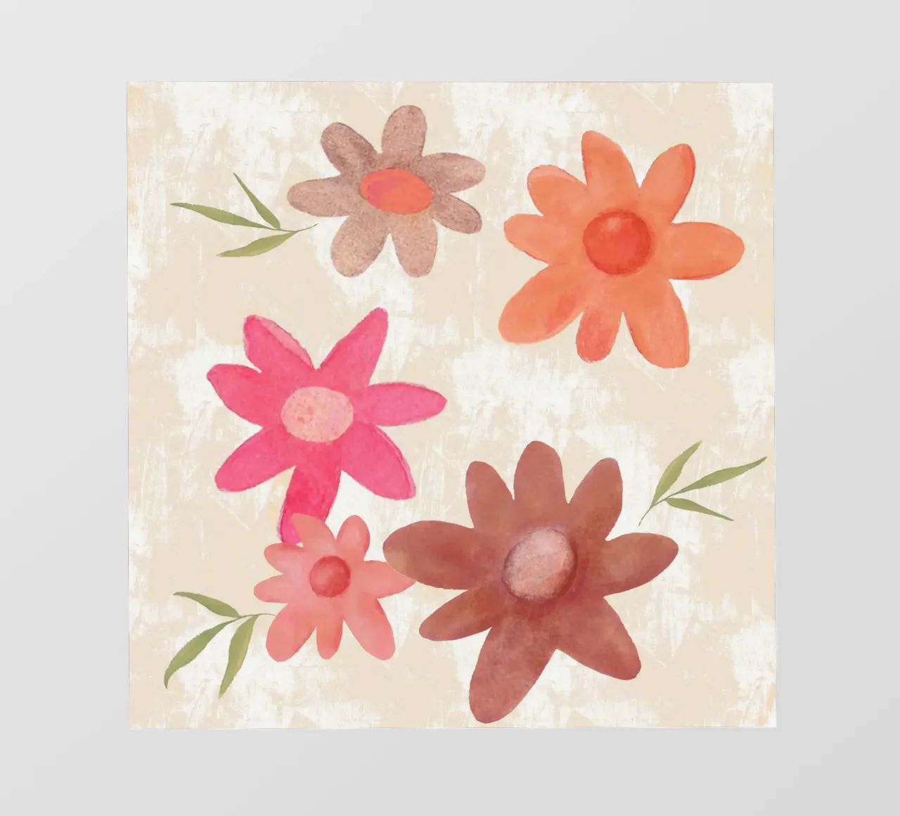 Aquarellblumen mit Hintergrund telo in pvc da Farbwelten