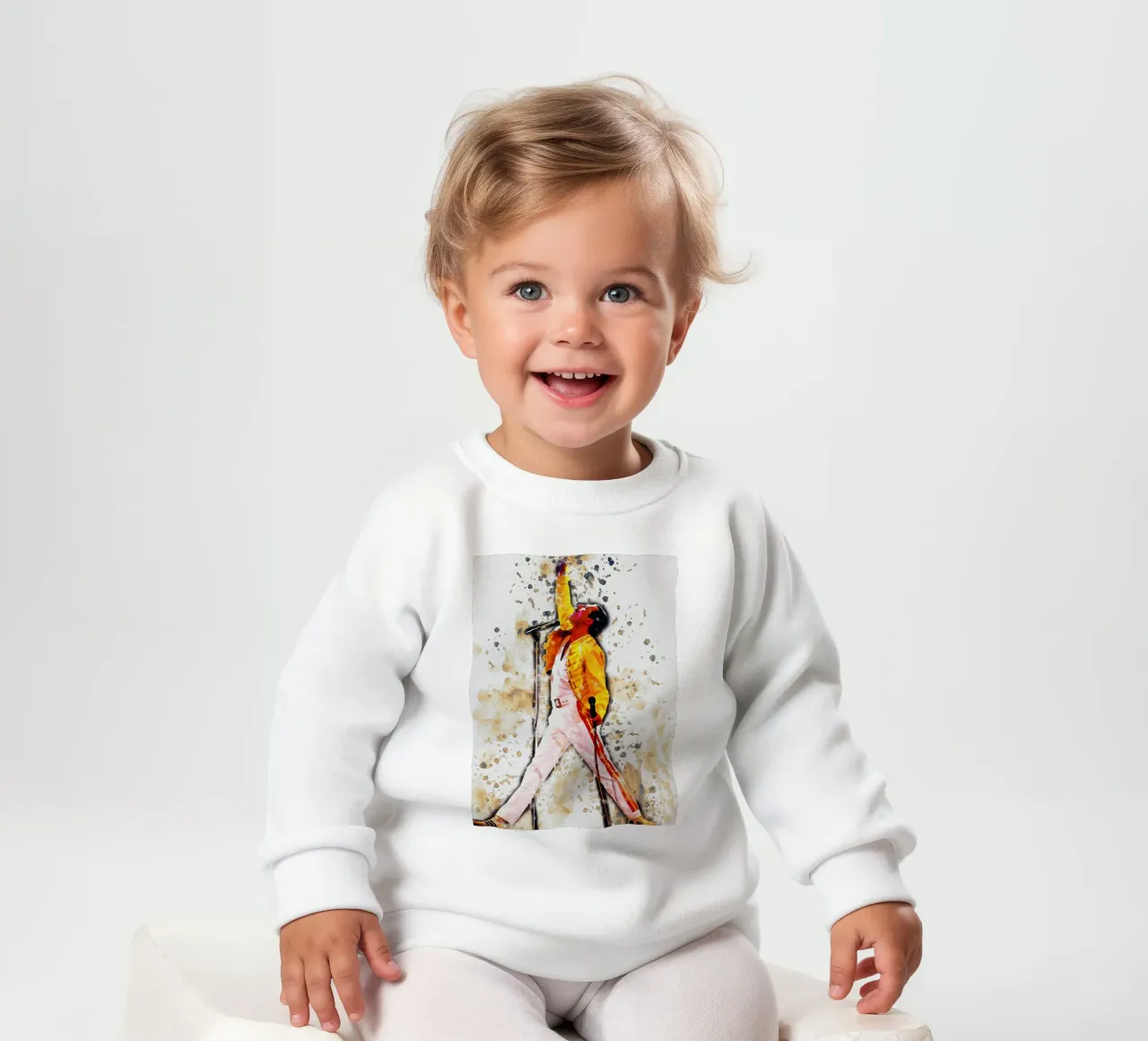 Mancha de la leyenda de Freddie Mercury sudadera de bebé de Gunawan Rb