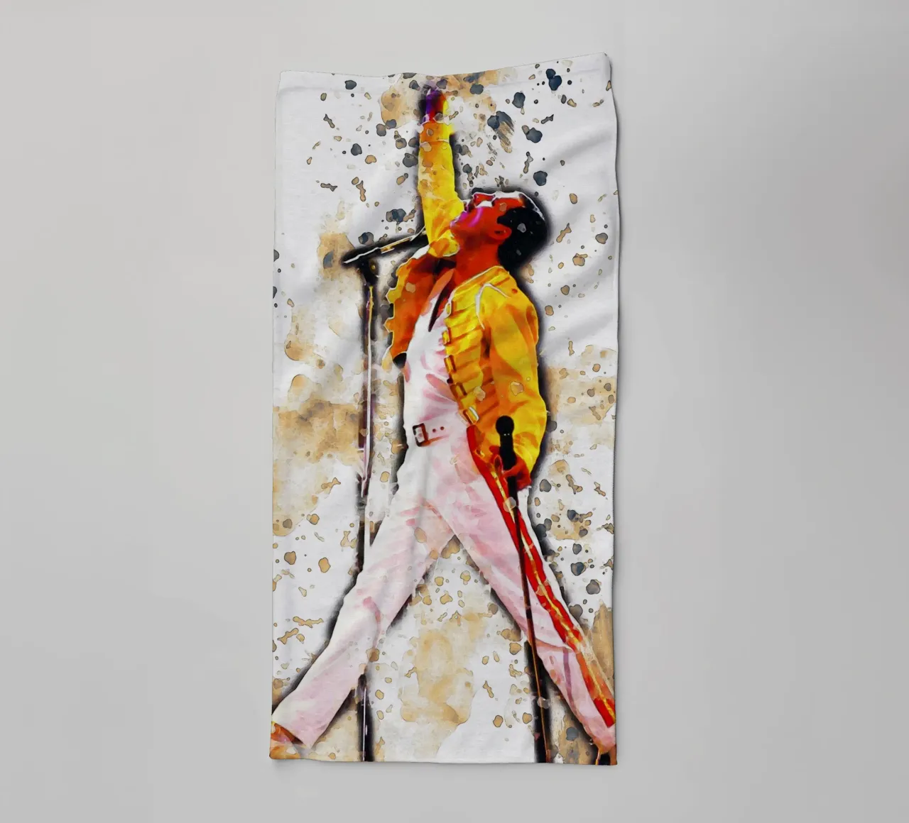 Smudge of Freddie Mercury Legend towel by Gunawan Rb