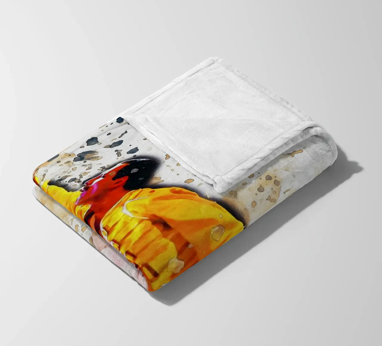 Smudge of Freddie Mercury Legend fleece blanket by Gunawan Rb