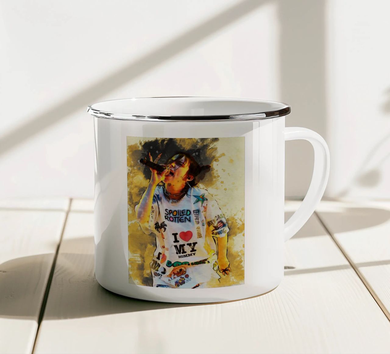 Smudge di Billie Eilish si esibisce tazza in smalto da Gunawan Rb