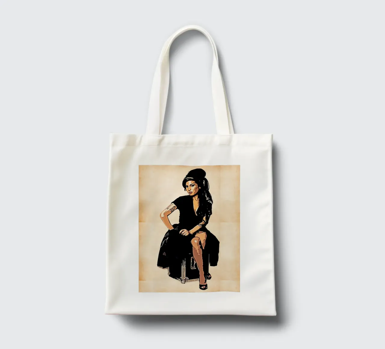 Retro di Amy Winehouse borsa in juta da neonartroom