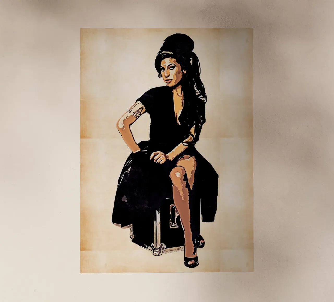 Retro di Amy Winehouse pellicola backlit da neonartroom