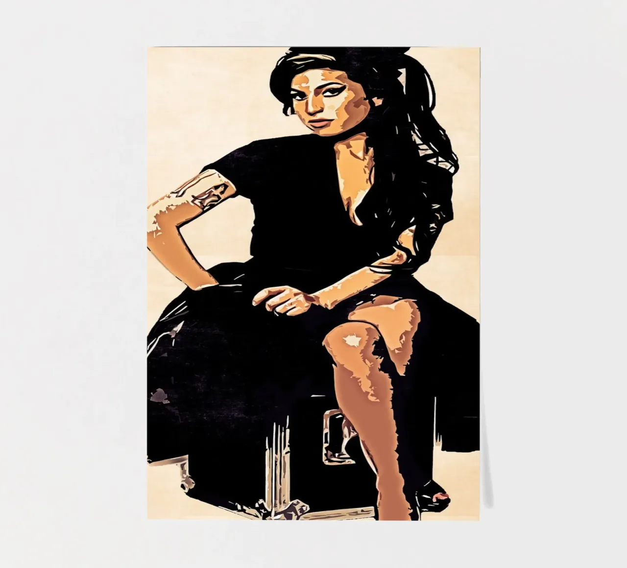 Retro of Amy Winehouse sticker sheet by neonartroom