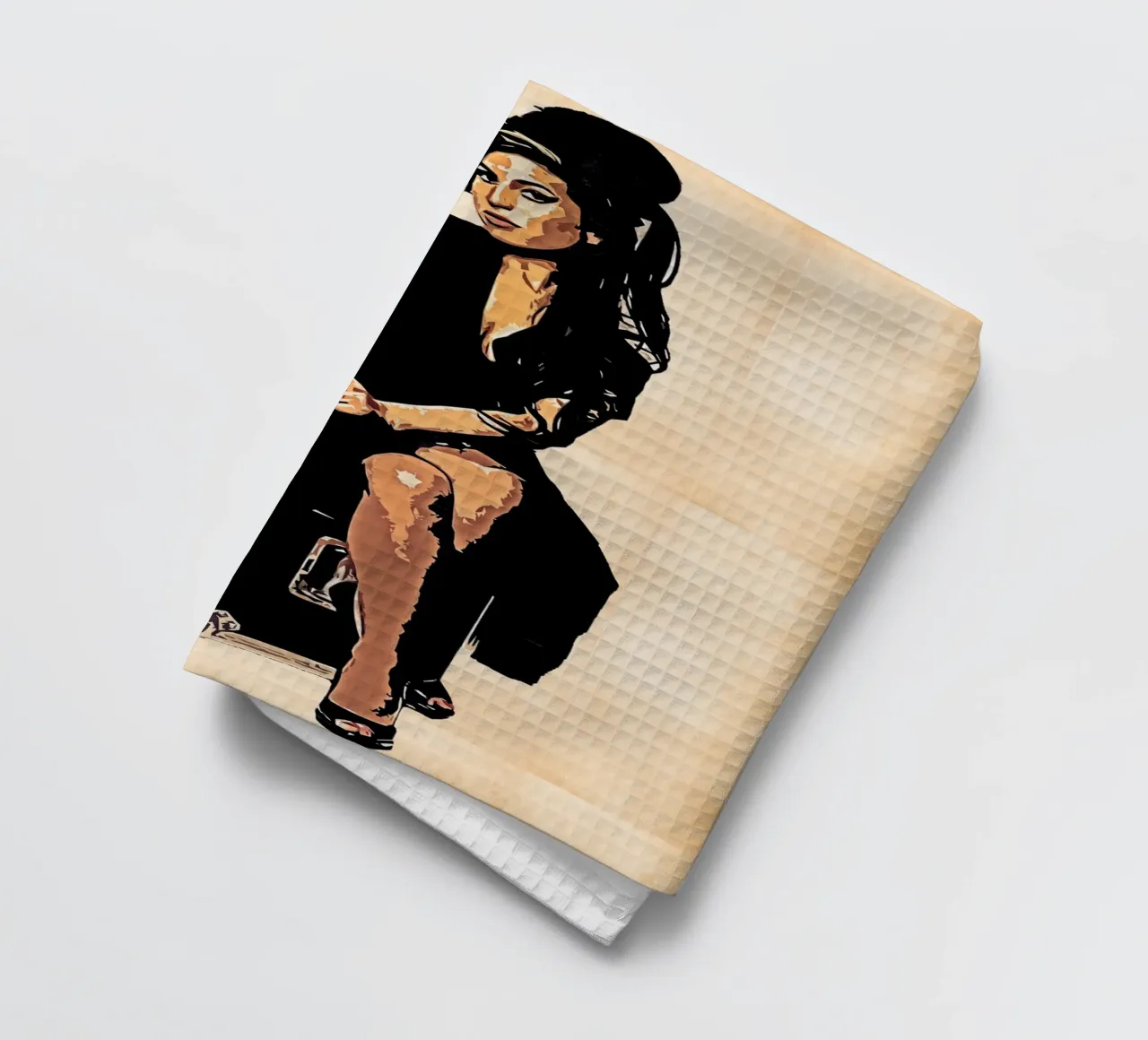 Retro di Amy Winehouse canovaccio da cucina da neonartroom