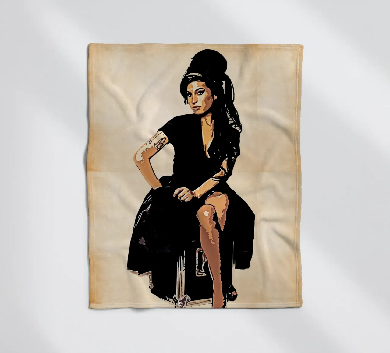 Retro di Amy Winehouse coperta in pile da neonartroom