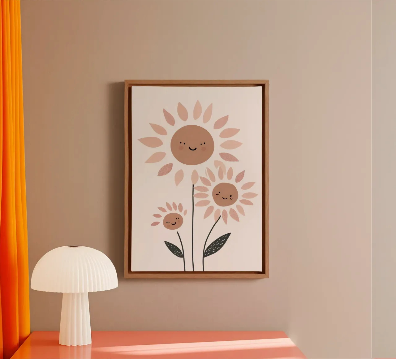 Bambini in fiore tela con Cornice a cassetta da KidzStudio