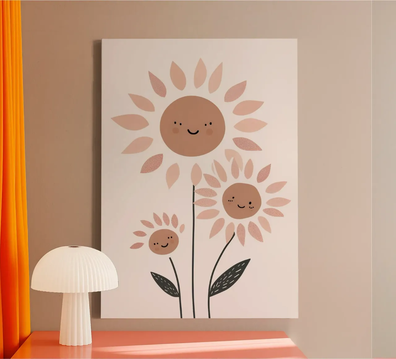 Bambini in fiore tela con Cornice a cassetta da KidzStudio