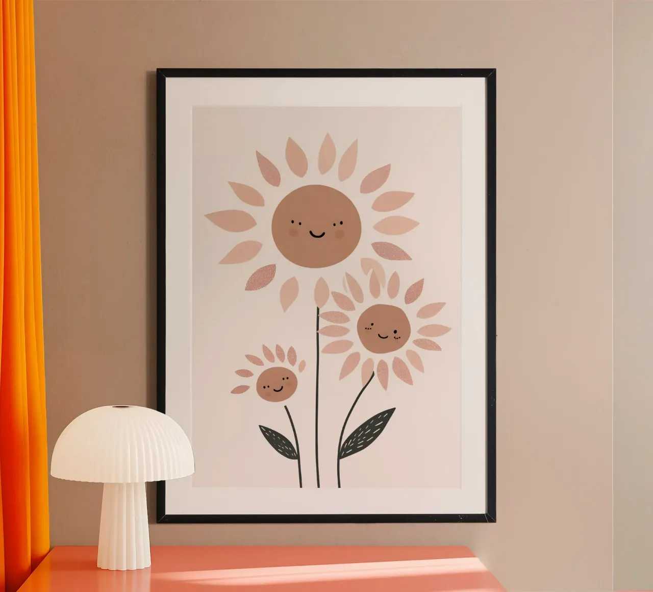 Bambini in fiore poster con telaio in alluminio da KidzStudio
