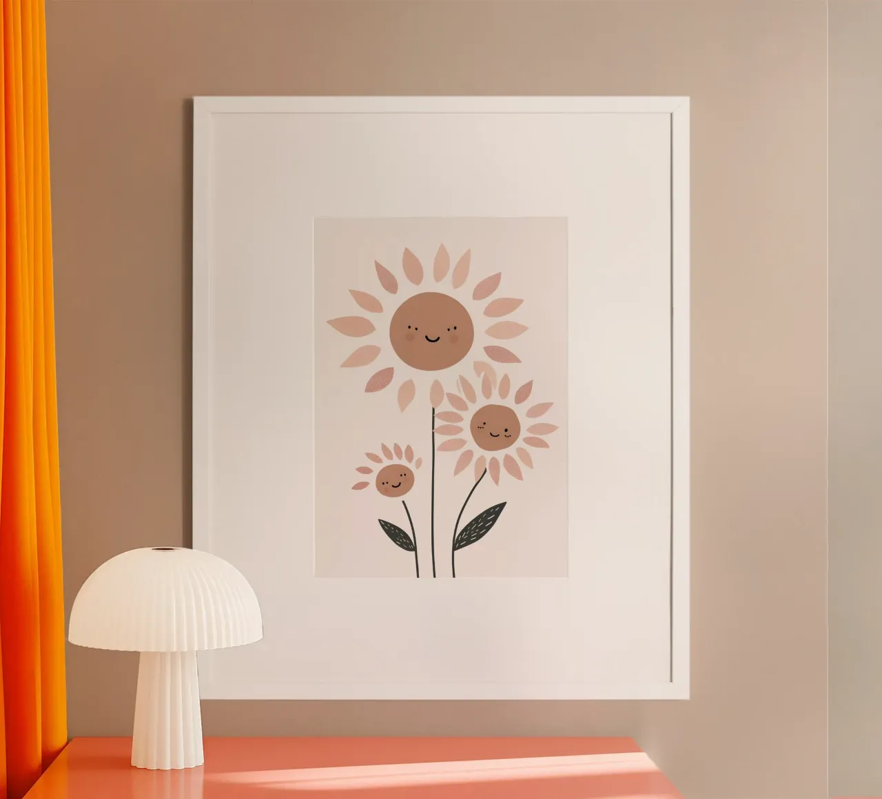 Bambini in fiore poster con telaio in alluminio da KidzStudio