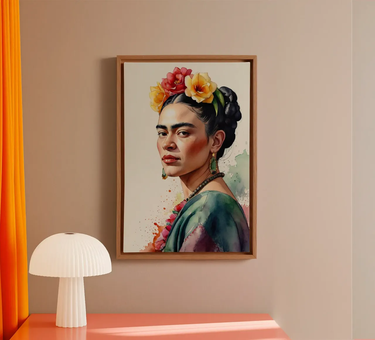 Frida Kahlo canvas met Baklijst van 🎁 ARTVI-SHOP