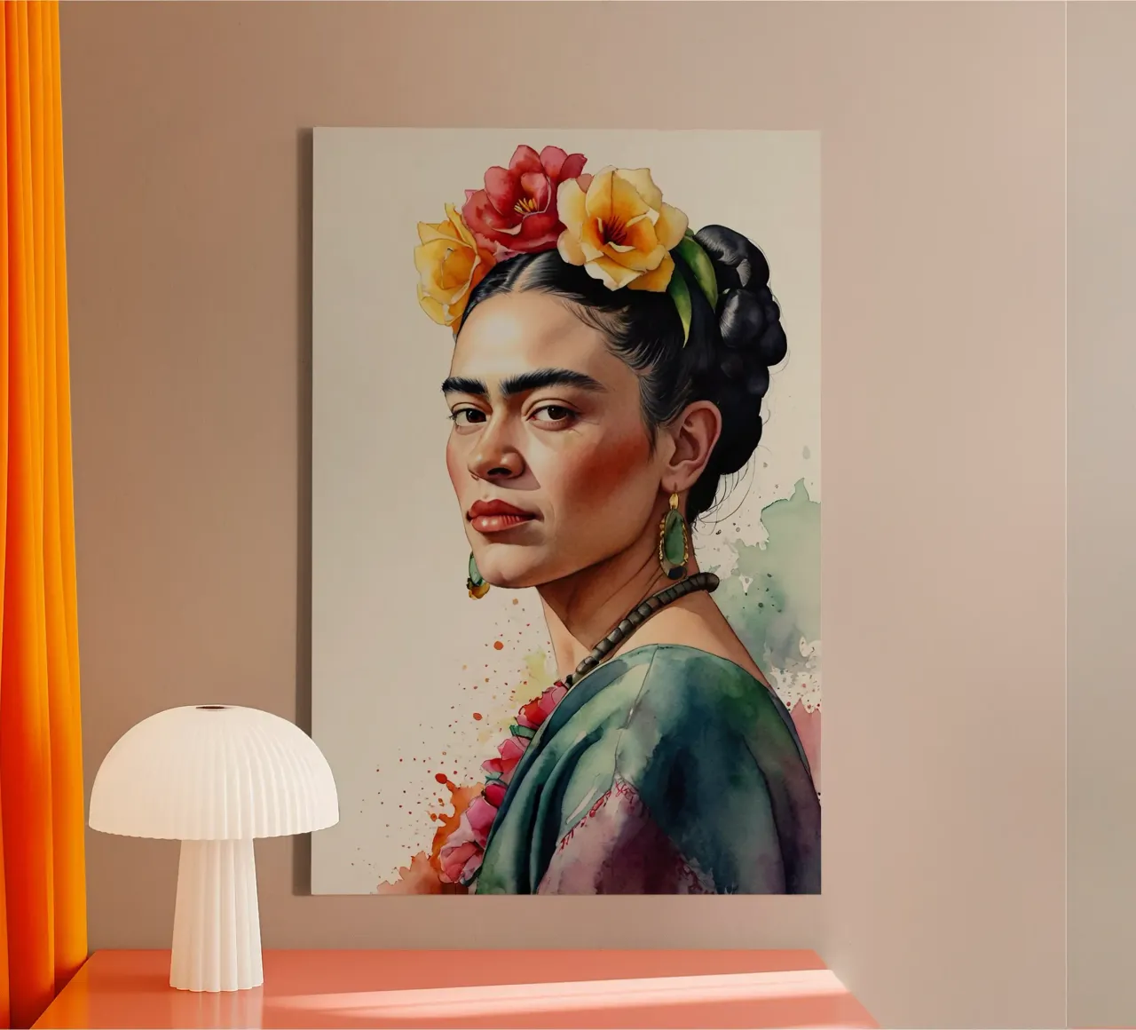 Frida Kahlo canvas met Baklijst van 🎁 ARTVI-SHOP