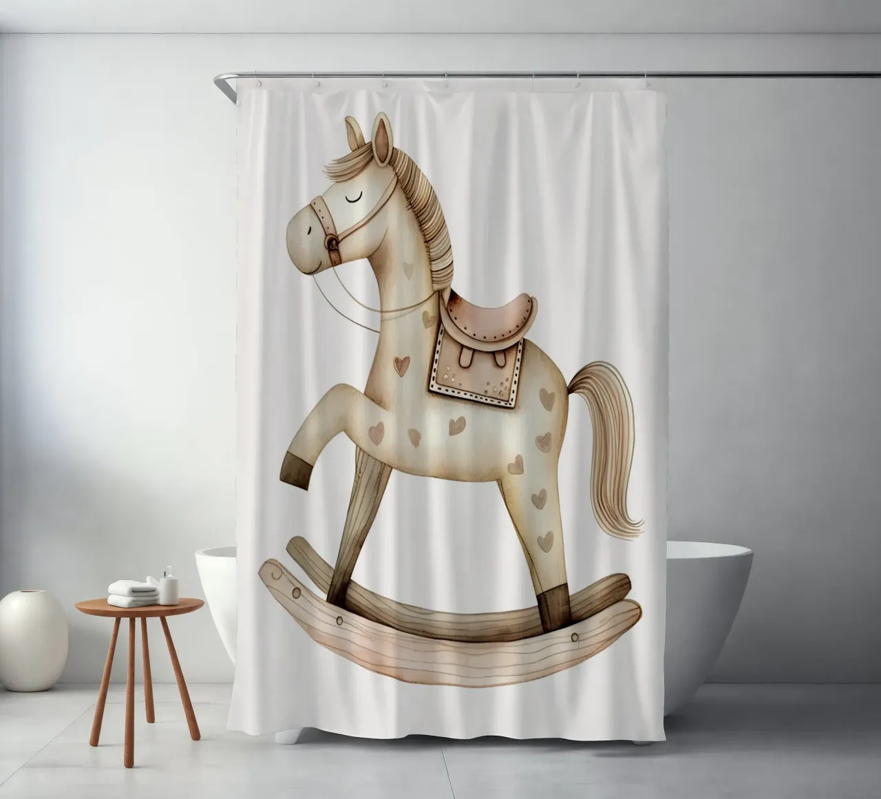Rocking happiness shower curtain by KidzStudio