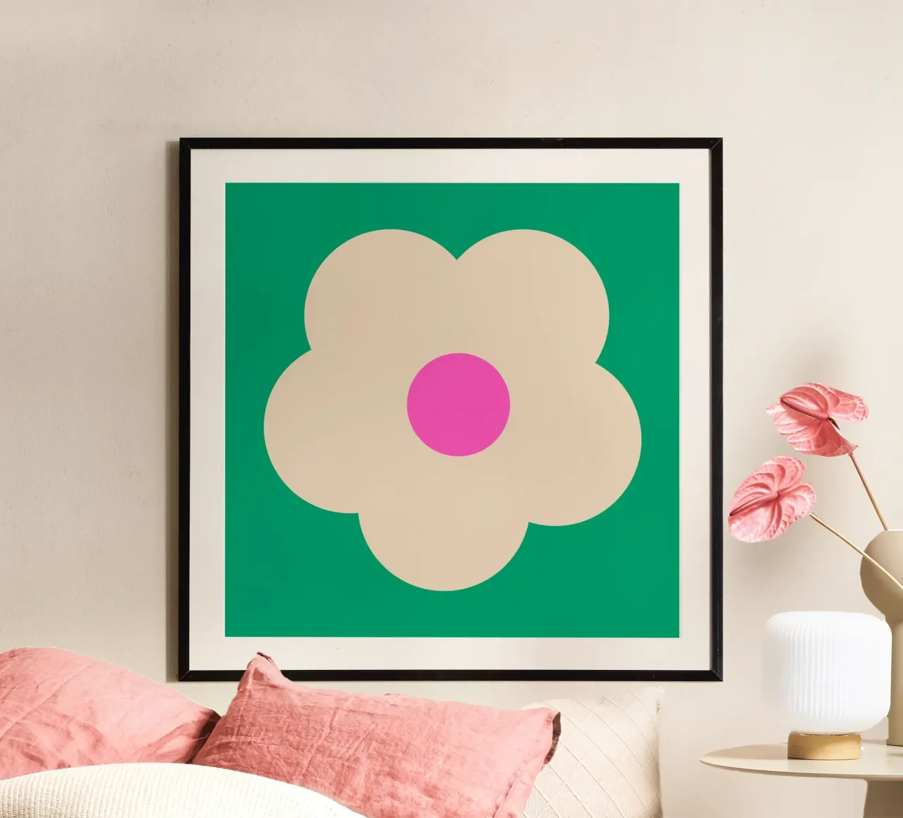 FUN Flower poster con telaio in alluminio da All Colours