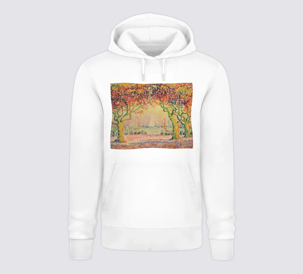 Paul Signac - Les Allées, Cannes felpa con cappuccio da Timeless Artworks
