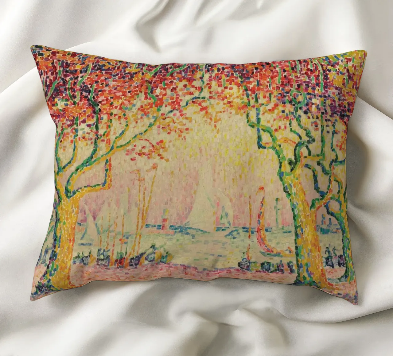 Paul Signac - Les Allées, Cannes cuscino da Timeless Artworks