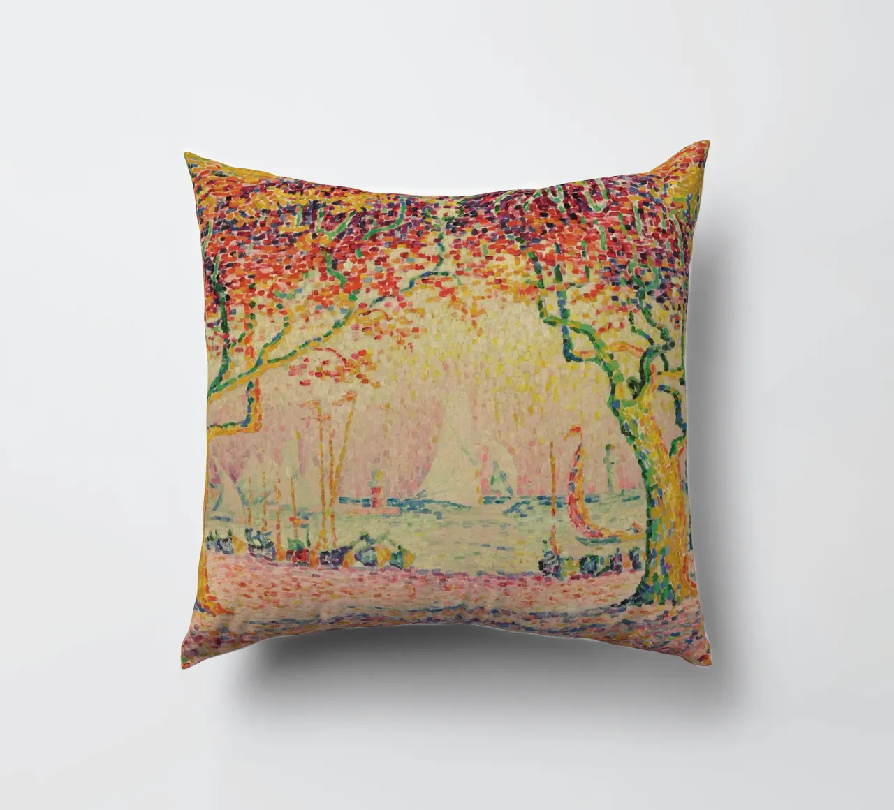 Paul Signac - Les Allées, Cannes cuscino da Timeless Artworks