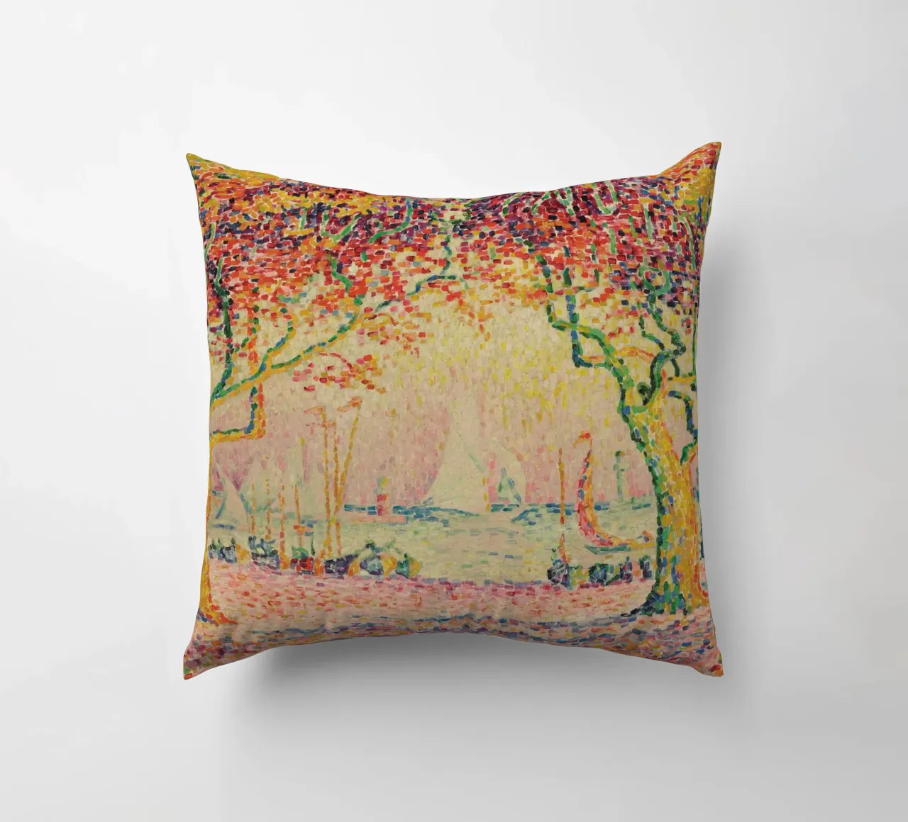Paul Signac - Les Allées, Cannes cuscino da Timeless Artworks