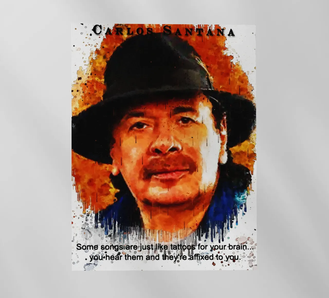 Carlos Santana Citazioni pellicola backlit da Gunawan Rb