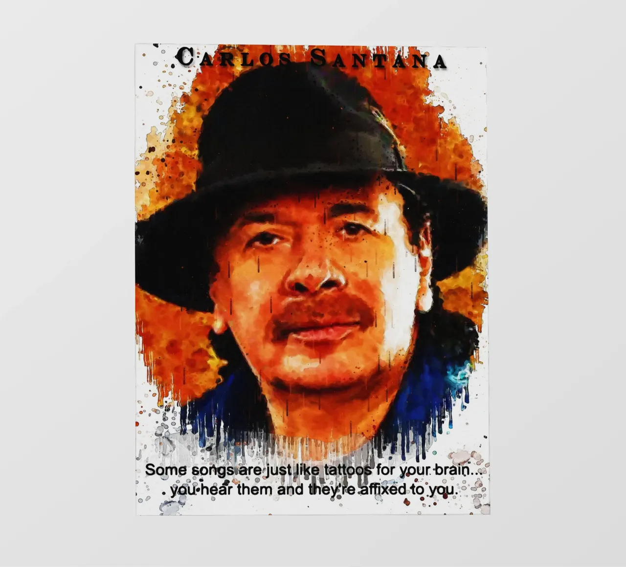 Carlos Santana Citazioni telo in pvc da Gunawan Rb