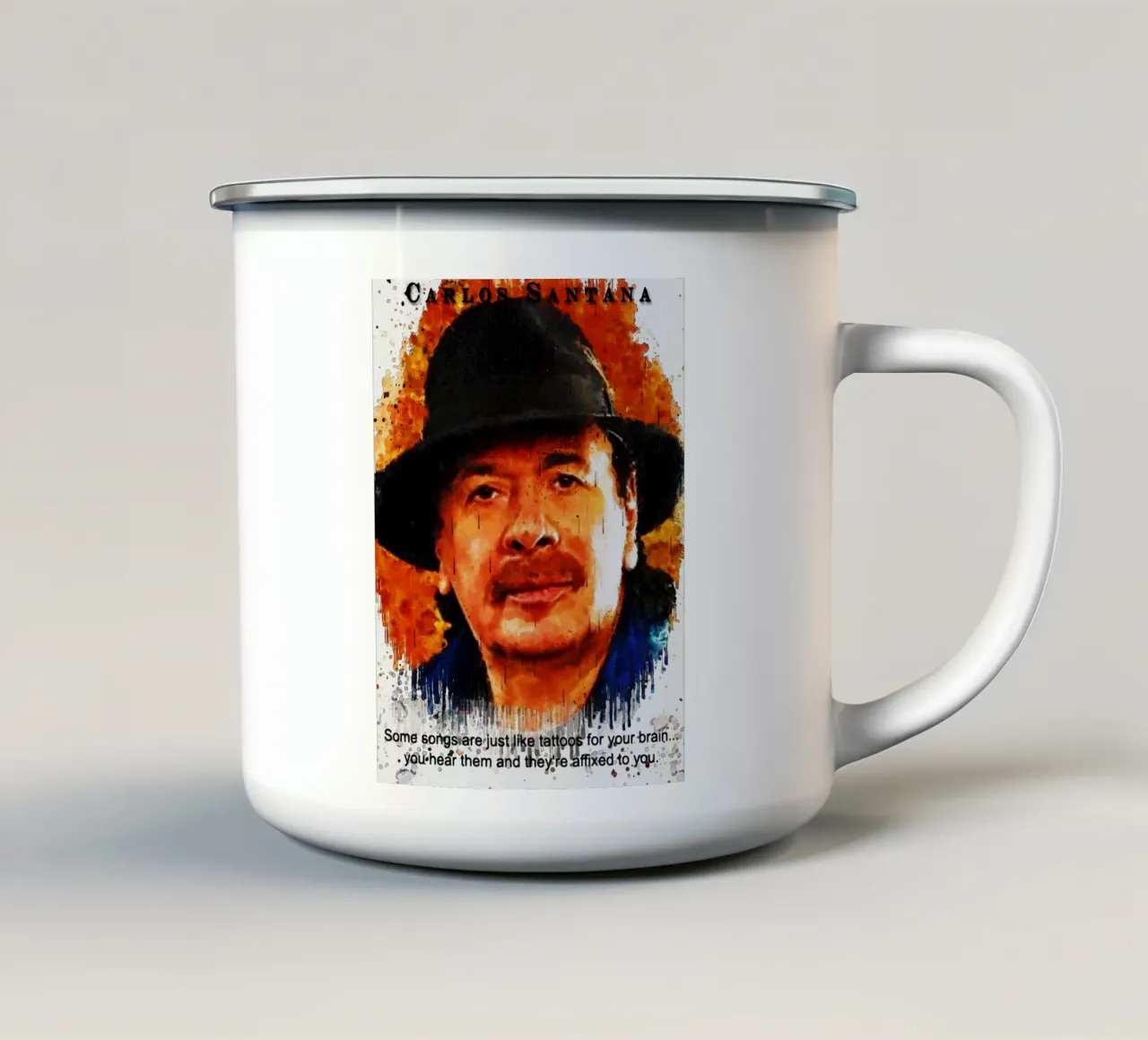 Carlos Santana Citazioni tazza in smalto da Gunawan Rb