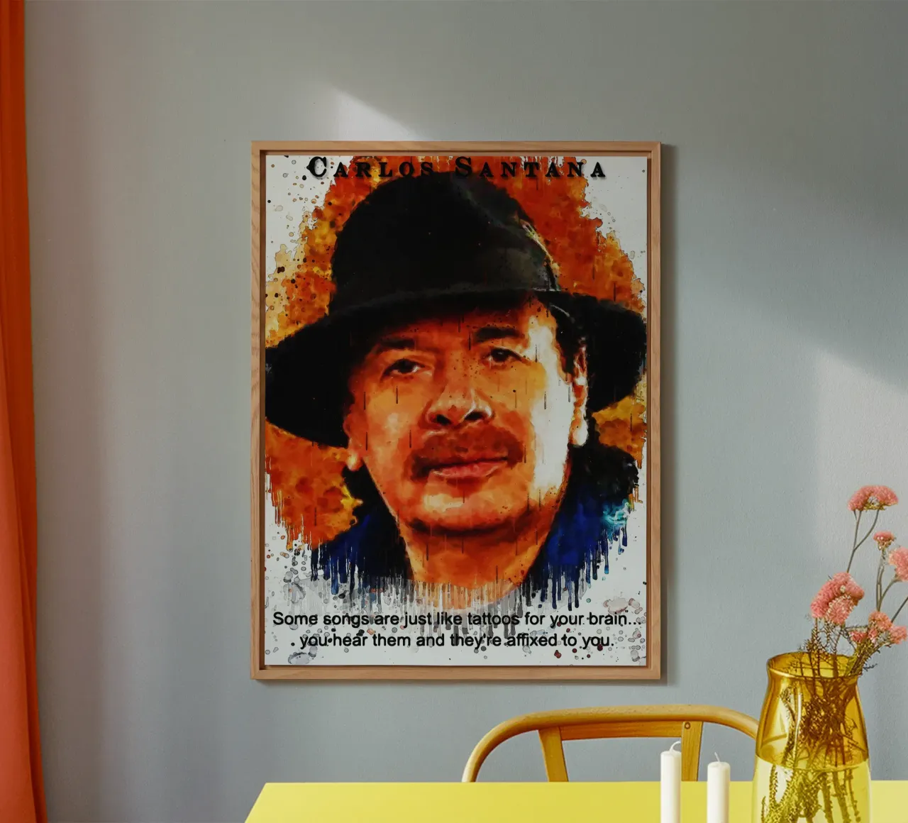 Carlos Santana Citazioni alluminio dibond da Gunawan Rb