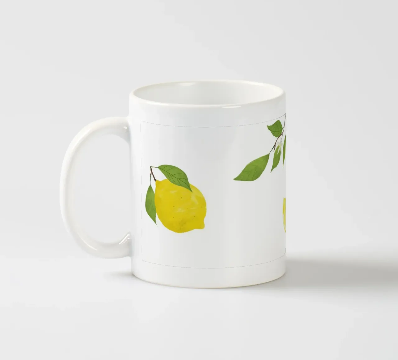 Zitronen auf einer Tasse tazza in ceramica da Farbwelten