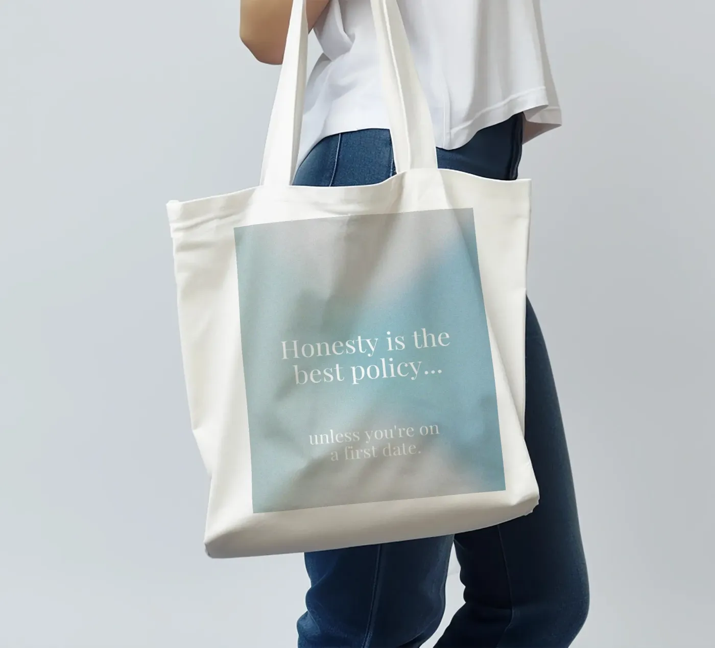 first date tote bag de pixelflow
