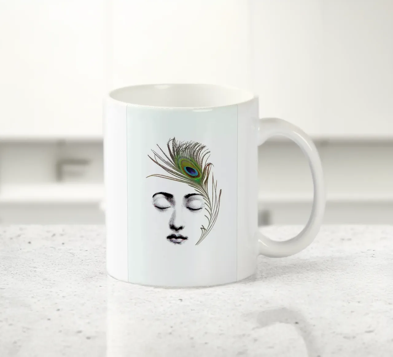 The peacock feather tazza in ceramica da Rococco LA