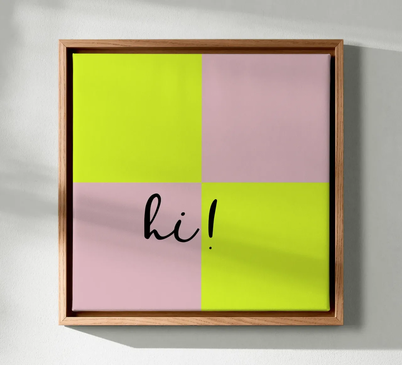 FUN Check tela con Cornice a cassetta da All Colours